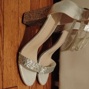 Silver Glitter Women's Heels
